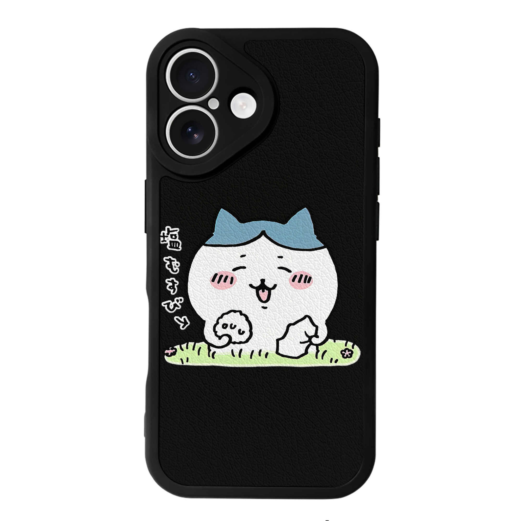 （画像用） ちいかわ ハチワレ Chii-kawa hachiware 【iPhone 16シリーズ対応】シリコンスマホケース（レザー調） 材質：シリコン